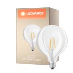 Ledvance Classic LED E27 Globe Filament Claire 4W 470lm - 827 Blanc Très Chaud | Équivalent 40W