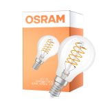 Osram Vintage 1906 LED Classic Slim E14 Poire Filament Claire 4.8W 470lm - 827 Blanc Très Chaud | Dimmable - Équivalent 40W