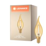 Ledvance Vintage 1906 LED E14 Bougie Dorée 2.5W 220lm - 824 Blanc Très Chaud | Équivalent 22W