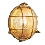 Nordlux Polperro Applique Murale Verre Laiton | 195mm - IP64 - Convient pour E27