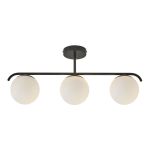 Nordlux Grant Suspension Luminaire Verre Noir | Convient pour 3x E14
