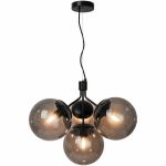 Nordlux Suspension luminaire Ivona 4x E27 Noir - Métal | Max. 28W