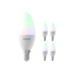 Lot 5x Calex Smart Tuya Wifi E14 Bougie 5W 470lm - 822-840 Variable Blanc | RGBW - Dimmable - Équivalent 40W