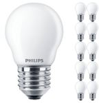 Lot 10x Philips Master Value LED Lustre E27 Boule Dépolie 3.4W 470lm - 927 Blanc Très Chaud | Meilleur rendu des couleurs - Dimmable - Équivalent 40W