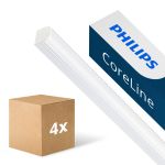 Lot 4x Philips Réglette LED CoreLine BN126C 31W 4100lm - 840 Blanc Froid | 120cm - 1x Câblage Traversant