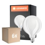 Lot 6x Ledvance LED Classic E27 Globe Dépolie 11W 1521lm - 827 Blanc Très Chaud | Dimmable - Équivalent 100W