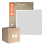 Lot 4x Ledvance Panneau LED Compact Aluminium Blanc 33W 3630lm - 830 Blanc Chaud | 60x60cm