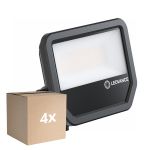 Lot 4x Ledvance Projecteur LED Aluminium Noir 41W 6000lm 100D - 865 Lumière Du Jour | IP66 - Symétrique