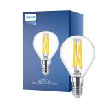 Philips MASTER LED E14 Boule Filament Claire 3.4W 470lm - 922-927 Dim To Warm | Meilleur Rendu Des Couleurs - Dimmable - Équivalent 40W