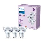 Lot 3x Philips Spot LED GU10 PAR16 5W 390lm 36D - 840 Blanc Froid