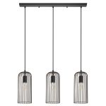 Eglo Suspension Luminaire Roccamena Noir, Cuivre | Convient pour 3x E27