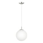 Eglo Suspension Luminaire Rondo Acier Nickel Satiné | Convient pour E27