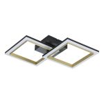 Eglo Plafonnier Calliera Acier Noir, Laiton 18.4W 2500lm - 830 Blanc Chaud | Dimmable