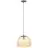 Brilliant Kaizen Suspension Luminaire Verre Suspension Luminaire Métal Noir Beige | 350mm - Convient pour 1x E27