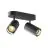 SLV Asto Aluminium Spot Noir | Convient pour 2x GU10