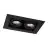 Noxion Encastré Spot sans cadre Pro 2x MR16 inclinable Noir | Diamètre 181x97mm - GU10 Culot