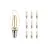 Lot 10x Noxion Lucent LED E14 Bougie Filament Claire 2.5W 250lm - 827 Blanc Très Chaud | Dimmable - Équivalent 25W