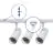 Bright Choice Ensemble complet Rail Monophasé Rail 1 Mètre Blanc | incl. 3x Spot + GU10 2700K 3W Dimmable + Embout, Connecteur d’Alimentation