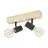Eglo Plafonnier Townshend 3 Bois Acier Noir | IP20 - Convient pour 2x E27 