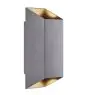 Nordlux Nico Applique Murale Aluminium Anthracite Up & Down | IP54 - Convient pour 2x GU10