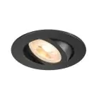 SLV New Tria 68 Spot Aluminium Noir Rond | Diamètre 68mm - Convient pour 1x GU10 