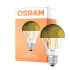 Osram Classic LED E27 Poire Filament Miroir Dorée 6.5W 650lm - 827 Blanc Très Chaud | Équivalent 50W
