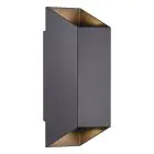 Nordlux Nico Applique Murale Aluminium Noir Up & Down | IP54 - Convient pour 2x GU10