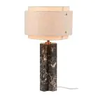 DFTP by Nordlux Lampe De Chevet Takai Marbre et Textile Beige | Convient pour 1x E27