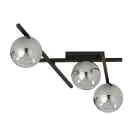 Emibig Plafonnier Smart Acier Noir | Convient pour 3x E14 - Max 10W