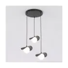 Emibig Suspension Luminaire Ritual Acier Noir | Convient pour 3x G9 - Max 8W