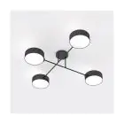 Emibig Plafonnier Maga Acier Noir | Convient pour 4x E14 - Max 10W