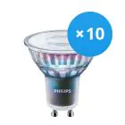 Lot 10x Philips MASTER LED Spot ExpertColor GU10 PAR16 5.5W 400lm 36D - 940 Blanc Froid | Meilleur rendu des couleurs - Dimmable - Équivalent 50W