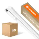 Lot 4x Ledvance Réglette LED Linear Compact Commutateur 12W 1200lm - 830 Blanc Chaud | 90cm