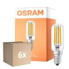 Lot 6x Osram LED Special E14 Tubular Ampoule T26 Filament Claire 6.5W 730lm - 827 Blanc Très Chaud | Dimmable - Équivalent 55W