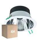 Lot 4x Philips Downlight LED Coreline DN142B Aluminium Blanc 11W 1200lm 60D - 830 Blanc Chaud | Diamètre 155mm - IP20 - UGR