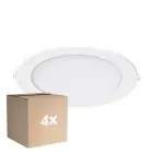 Lot 4x Noxion Downlight LED Slim V2.0 20W 2000lm 120D - 830 Blanc Chaud | 225mm - Diamètre 200mm - IP44 