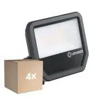 Lot 4x Ledvance Projecteur LED Aluminium Noir 41W 6000lm 100D - 865 Lumière Du Jour | IP66 - Symétrique