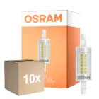 Lot 10x Osram Slim Line LED R7s 78mm 6W 806lm - 827 Blanc Très Chaud | Équivalent 60W