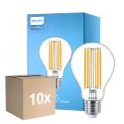 Lot 10x Philips Corepro LED Ampoule E27 Poire Claire 13W 2000lm - 827 Blanc Très Chaud | Équivalent 120W