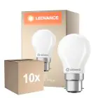 Lot 10x Ledvance Classic LED B22 Poire Dépolie 3.4W 470lm - 827 Blanc Très Chaud | Dimmable - Équivalent 40W