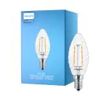 Philips Corepro LED Bougie E14 Torsadée Bougie Filament Claire 2W 250lm - 827 Blanc Très Chaud | Équivalent 25W