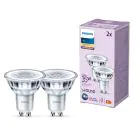 Lot 2x Philips Spot LED GU10 PAR16 4W 255lm 36D - 827 Blanc Très Chaud