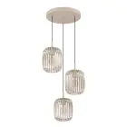 Eglo Suspension Luminaire Romazzina Acier Sablonneux | Convient pour 3x E27